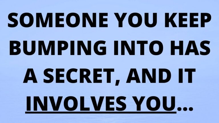 spiritual meaning of bumping into someone