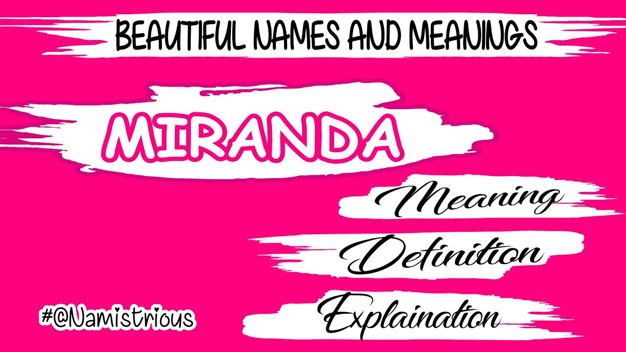 spiritual meaning of the name miranda